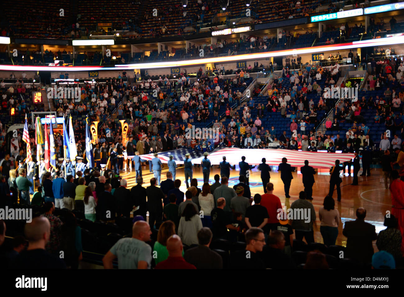 New Orleans Arena Military Appreciation Night Stock Photo