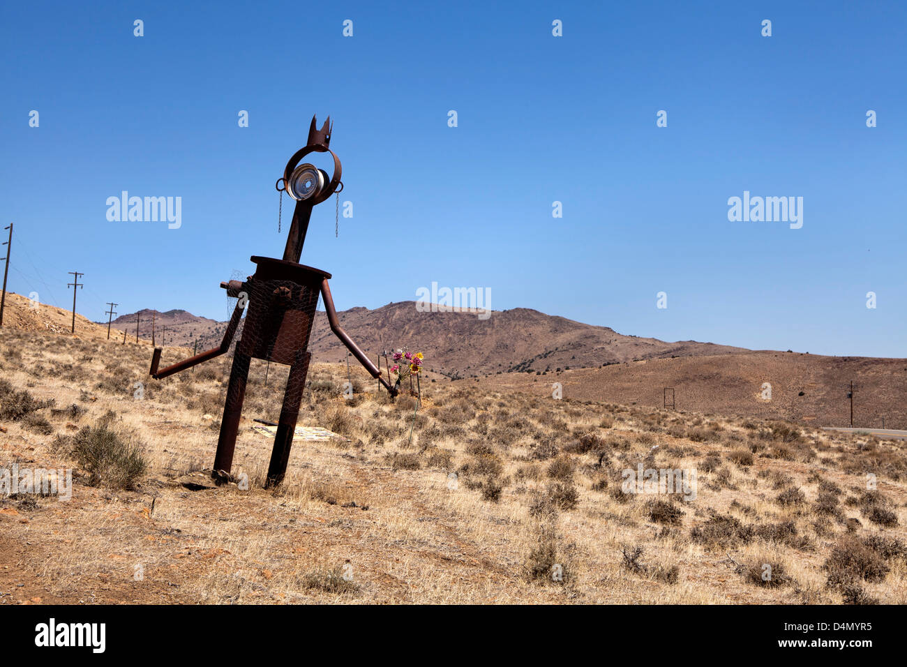 Sculpture art in the Nevada desert, USA Stock Photo Alamy