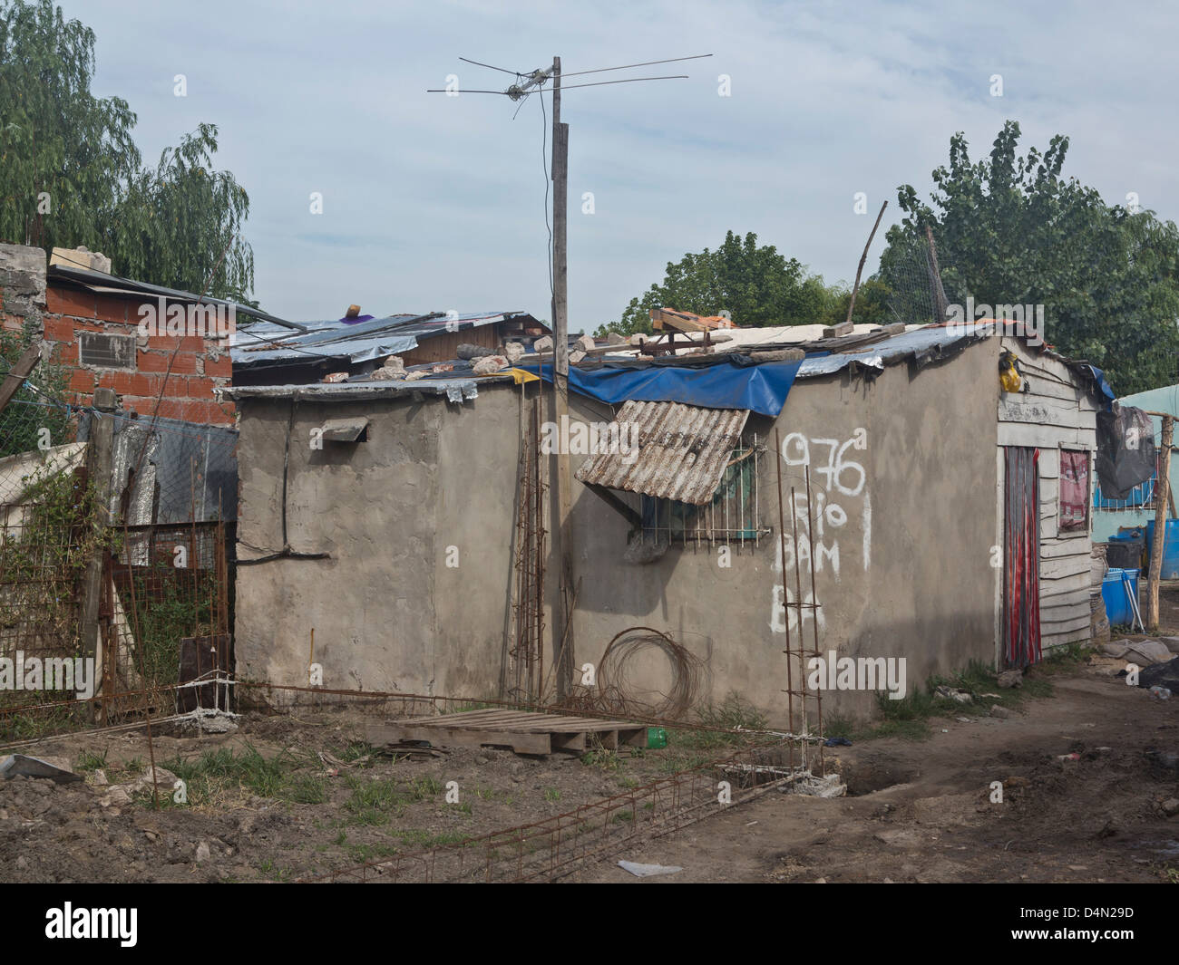 A 'villa miseria' shanty town in Buenos Aires, Argentina Stock Photo
