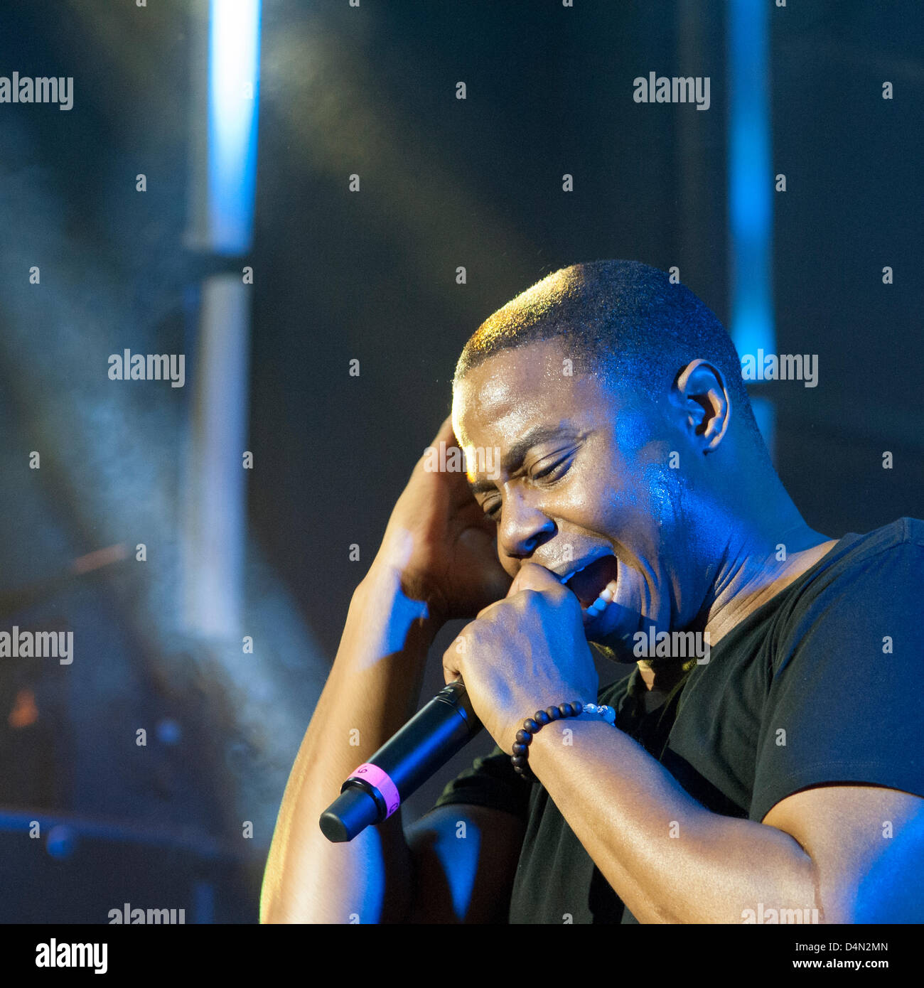 Doug E. Fresh, rapper and beatbox artist, performs during 2013 South by Southwest Music Festival in Austin, TX USA. March 14, 2013 Stock Photo