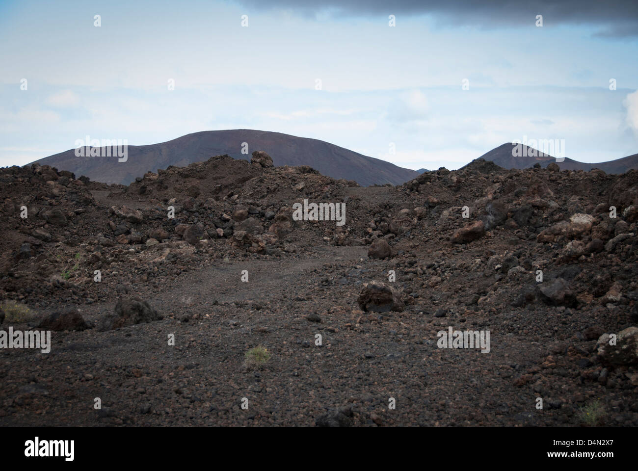 Volcanic landscape Lanzarote Stock Photo