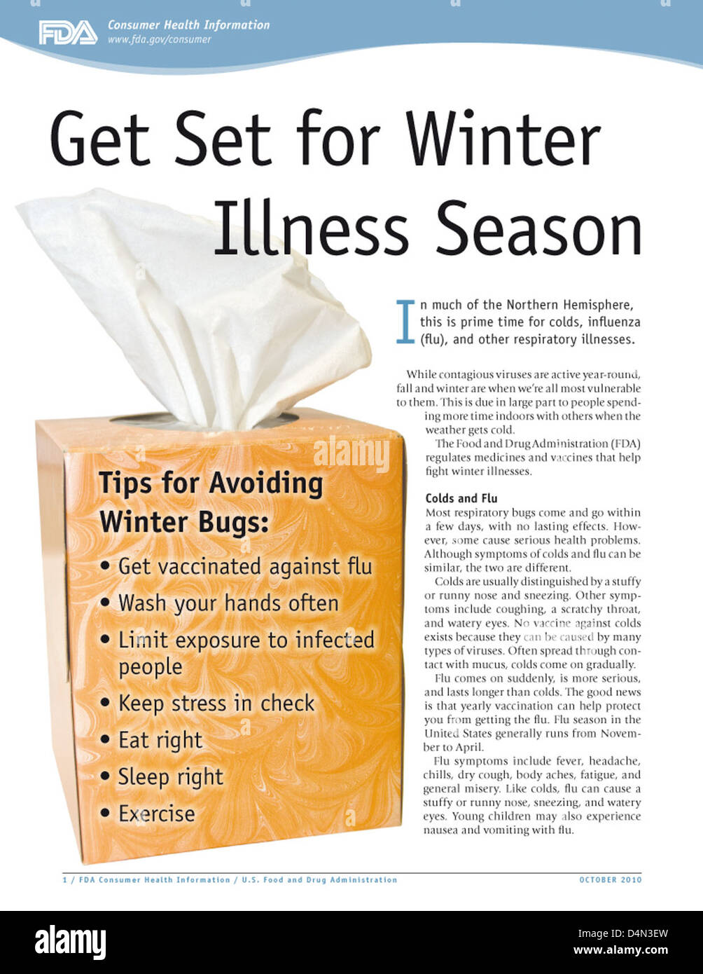 Get Set for Winter Illness Stock Photo