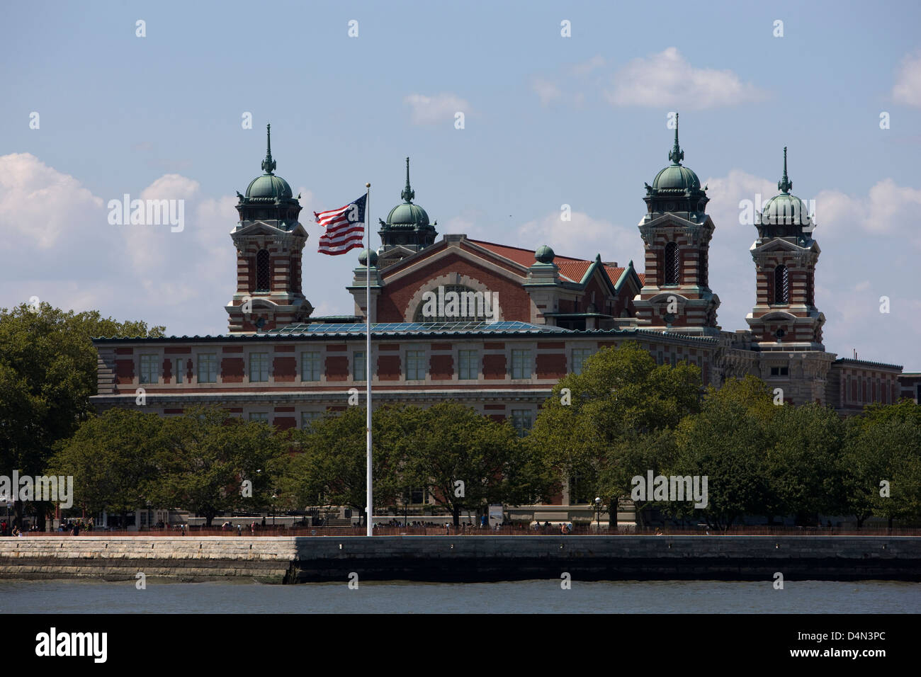 Ellis Island immigrant inspection station, Upper New York Bay, gateway for millions of immigrants to the USA Stock Photo