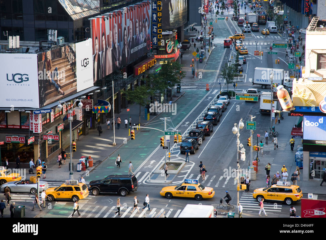 Time Square during rush hour in New York, USA Stock Photo