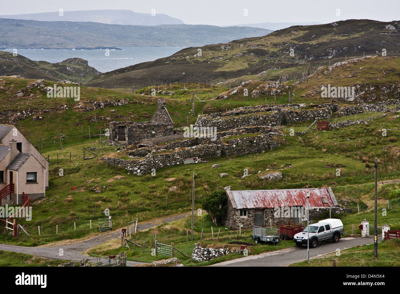Isle of Lewis, Outer Hebrides, Scotland, Villages of small cottages