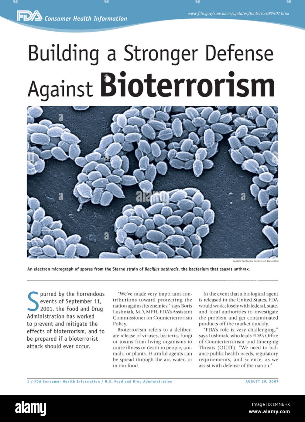 Efforts are underway to enhance defenses against bioterrorism through ...