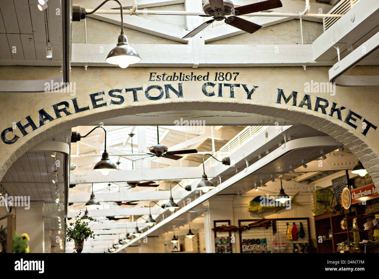 Historic Charleston City Market on Market Street in Charleston, SC
