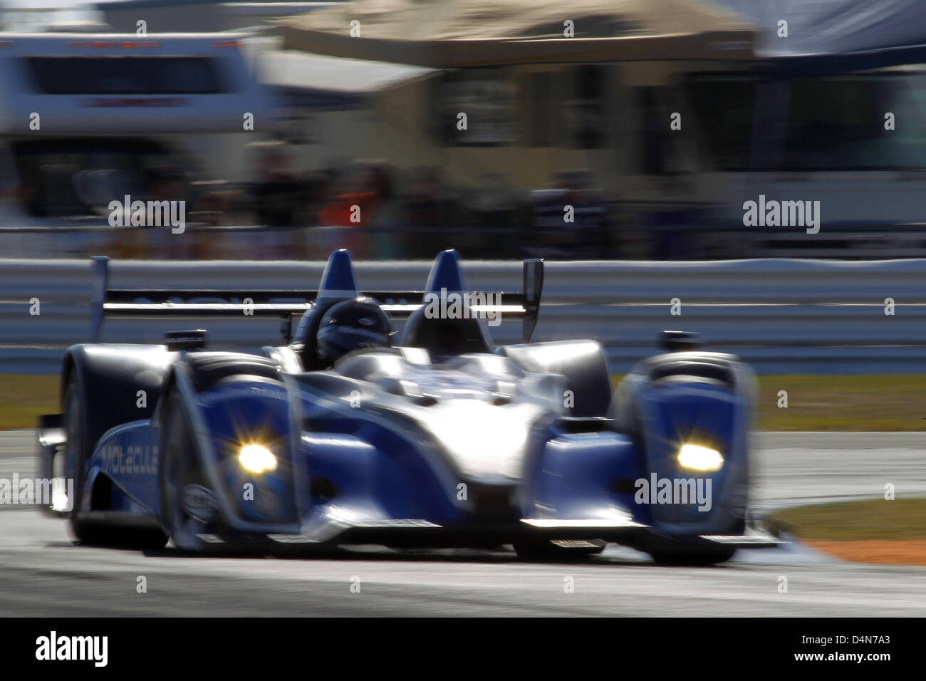 March 16, 2013 - Sebring, Florida, U.S - ALMS Round 1 Sebring 12 Hours,Sebring,FL, March 13-16 2013, DAVID CHENG, MIKE GUASCH, DAVID OSTELLA, PR1 Mathiasen Motorsports ORECA FLM09 (Credit Image: © Ron Bijlsma/ZUMAPRESS.com) Stock Photo