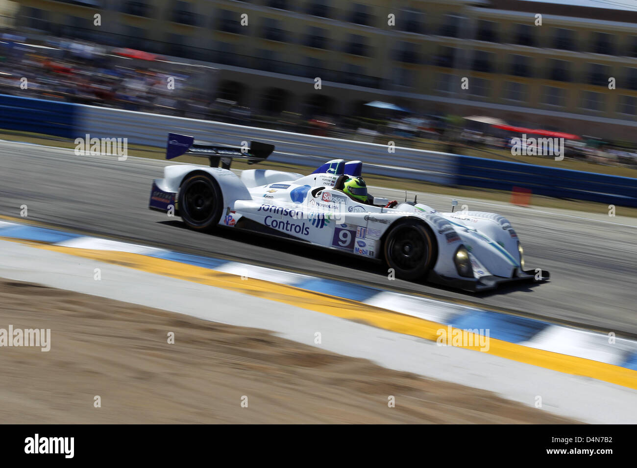 March 16, 2013 - Sebring, Florida, U.S - ALMS Round 1 Sebring 12 Hours,Sebring,FL, March 13-16 2013, BRUNO JUNQUIERA, ALEX POPOW,     , RSR Racing ORECA FLM09 (Credit Image: © Ron Bijlsma/ZUMAPRESS.com) Stock Photo