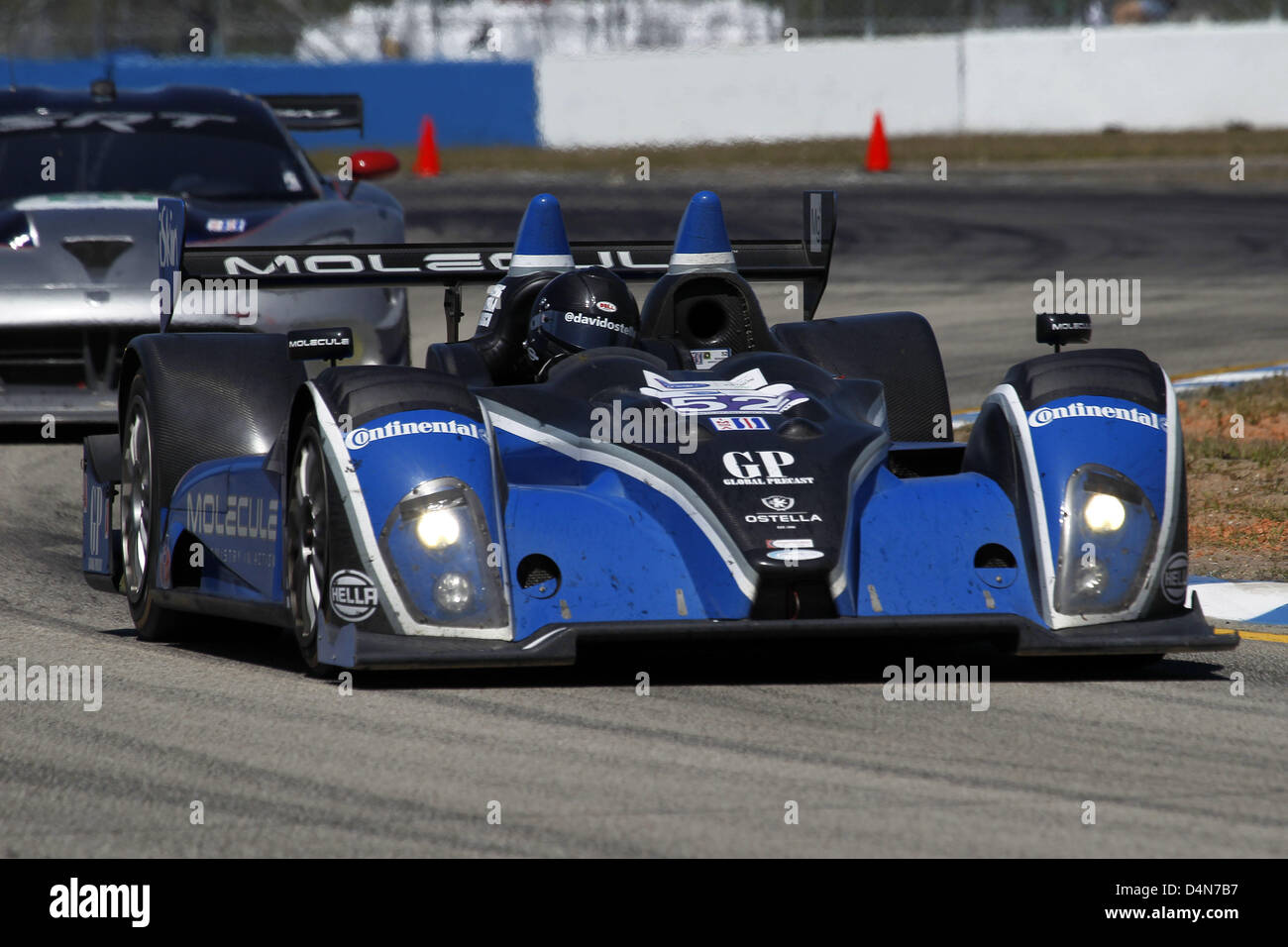 March 16, 2013 - Sebring, Florida, U.S - ALMS Round 1 Sebring 12 Hours,Sebring,FL, March 13-16 2013, DAVID CHENG, MIKE GUASCH, DAVID OSTELLA, PR1 Mathiasen Motorsports ORECA FLM09 (Credit Image: © Ron Bijlsma/ZUMAPRESS.com) Stock Photo