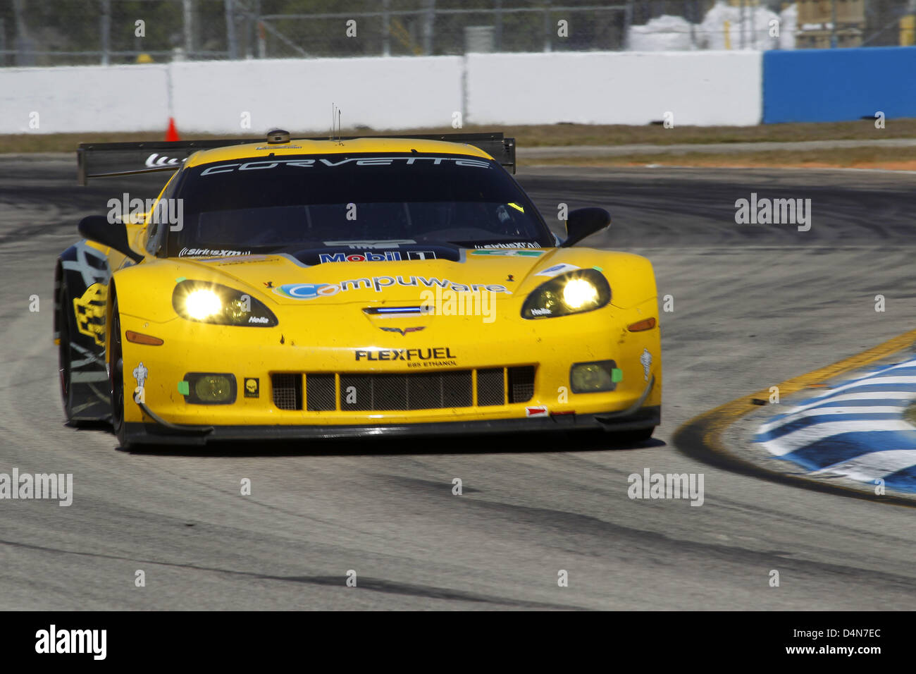 March 16, 2013 - Sebring, Florida, U.S - ALMS Round 1 Sebring 12 Hours,Sebring,FL, March 13-16 2013, OLIVER GAVIN, TOMMY MILNER, RICHARD WESTBROOK, Chevrolet Corvette C6 ZR1 (Credit Image: © Ron Bijlsma/ZUMAPRESS.com) Stock Photo