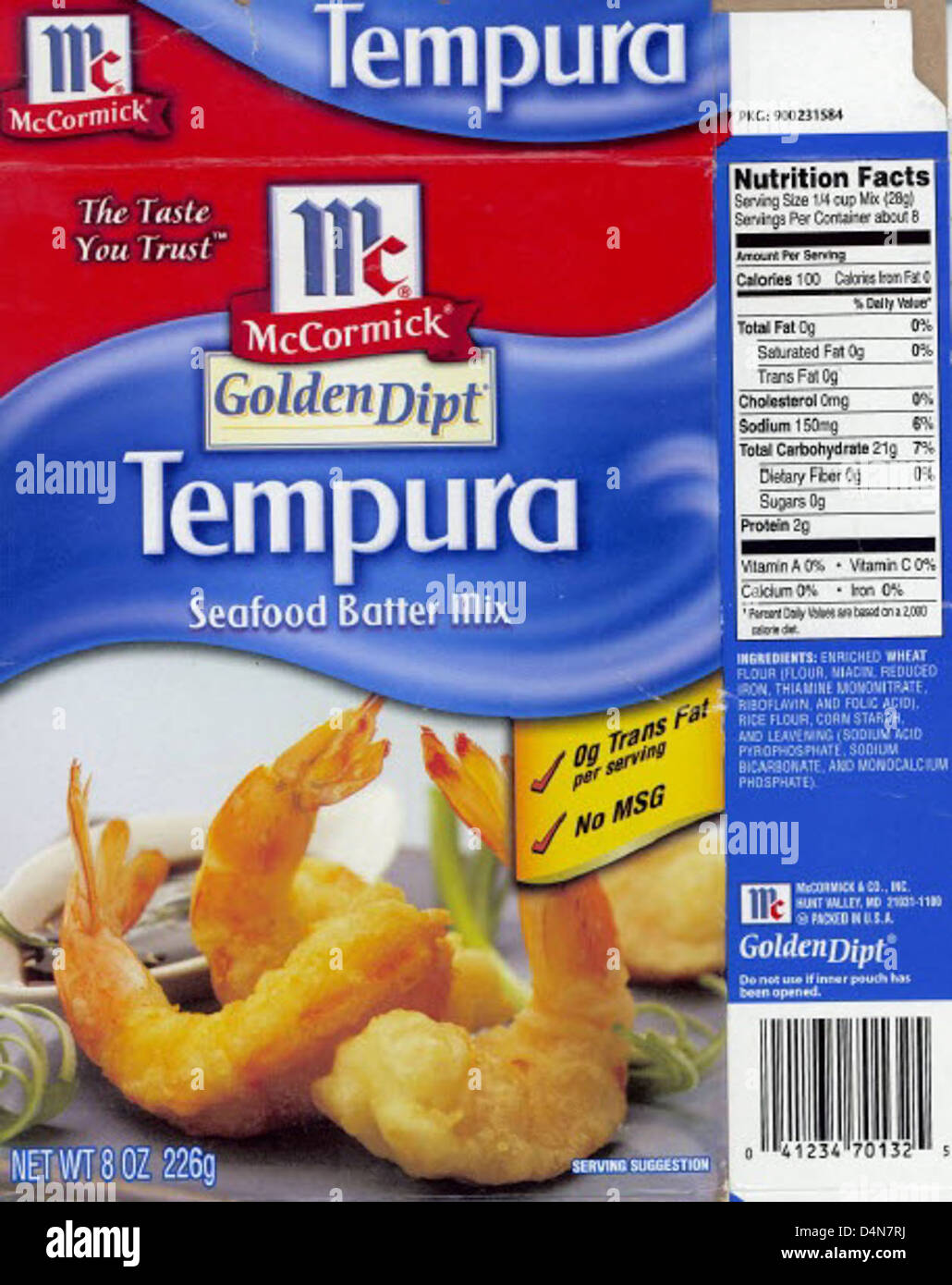 RECALLED - Tempura Seafood Batter Mix Stock Photo