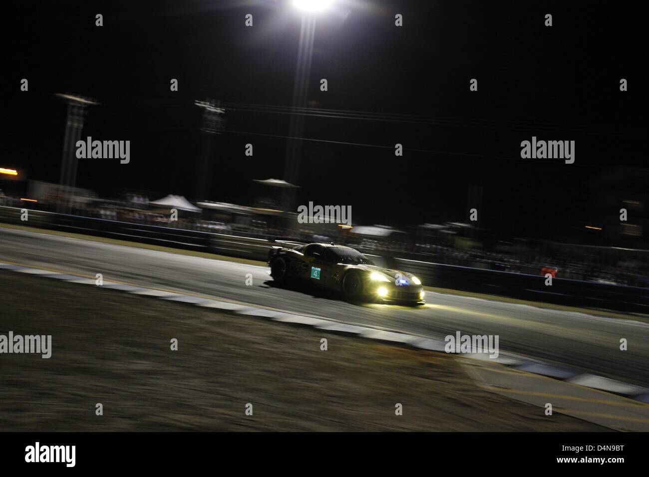 March 16, 2013 - Sebring, Florida, U.S - ALMS Round 1 Sebring 12 Hours,Sebring,FL, March 13-16 2013, OLIVER GAVIN, TOMMY MILNER, RICHARD WESTBROOK, Chevrolet Corvette C6 ZR1 (Credit Image: © Ron Bijlsma/ZUMAPRESS.com) Stock Photo