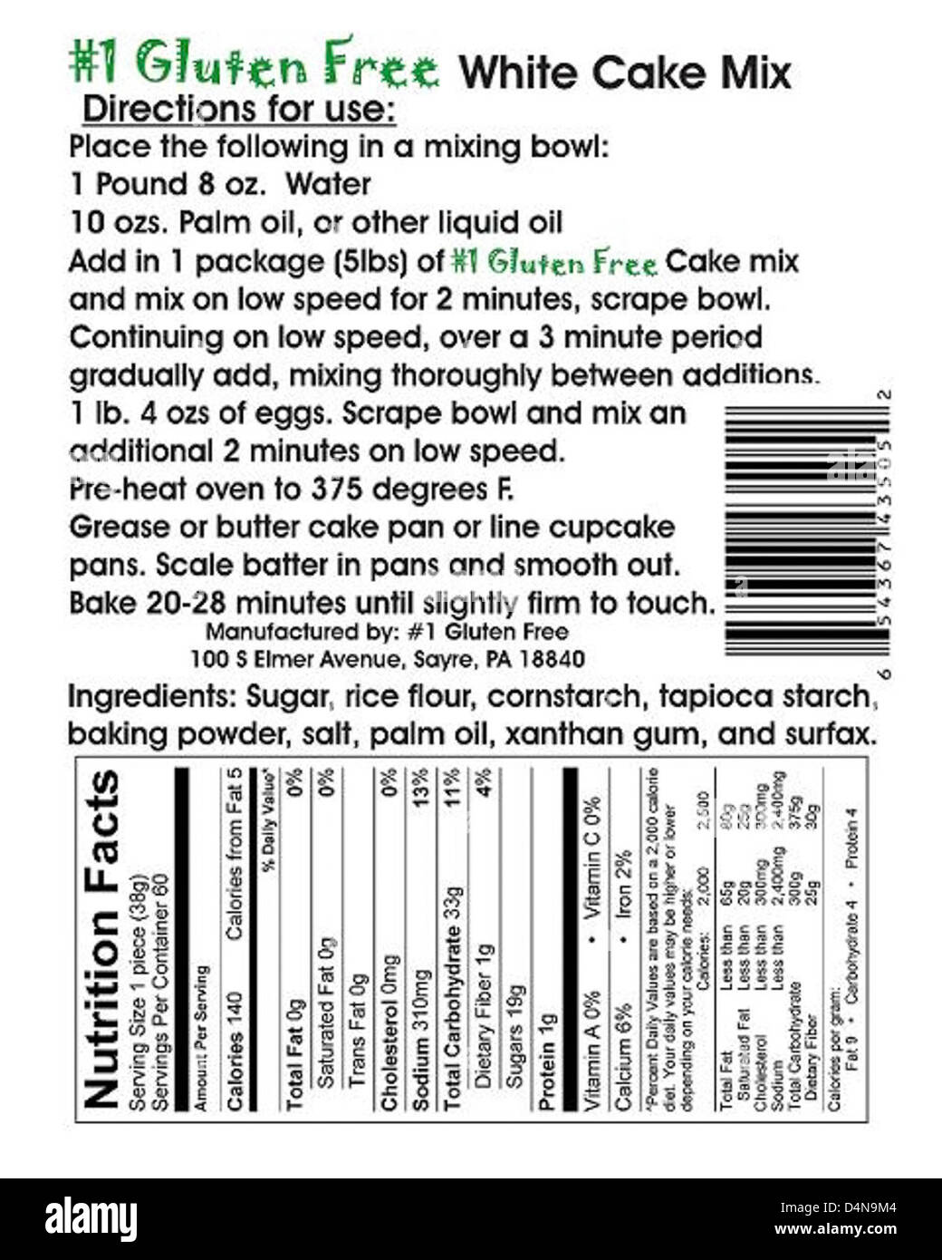 RECALLED Cake Mix Stock Photo Alamy