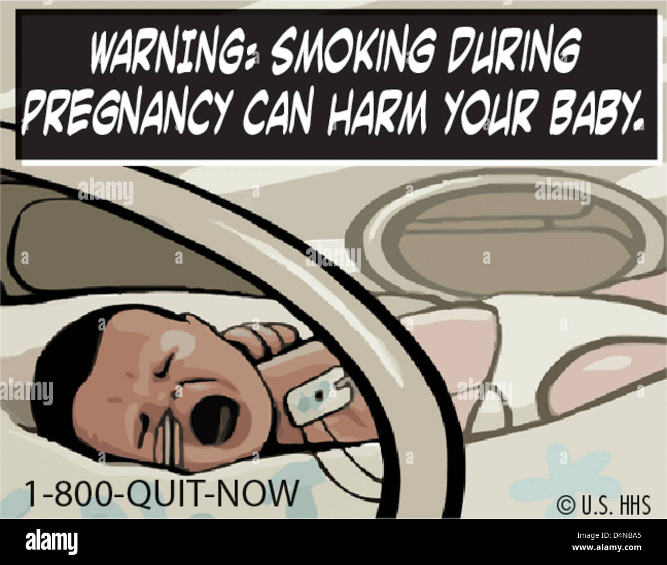Cigarette Health Warning Images Stock Photo