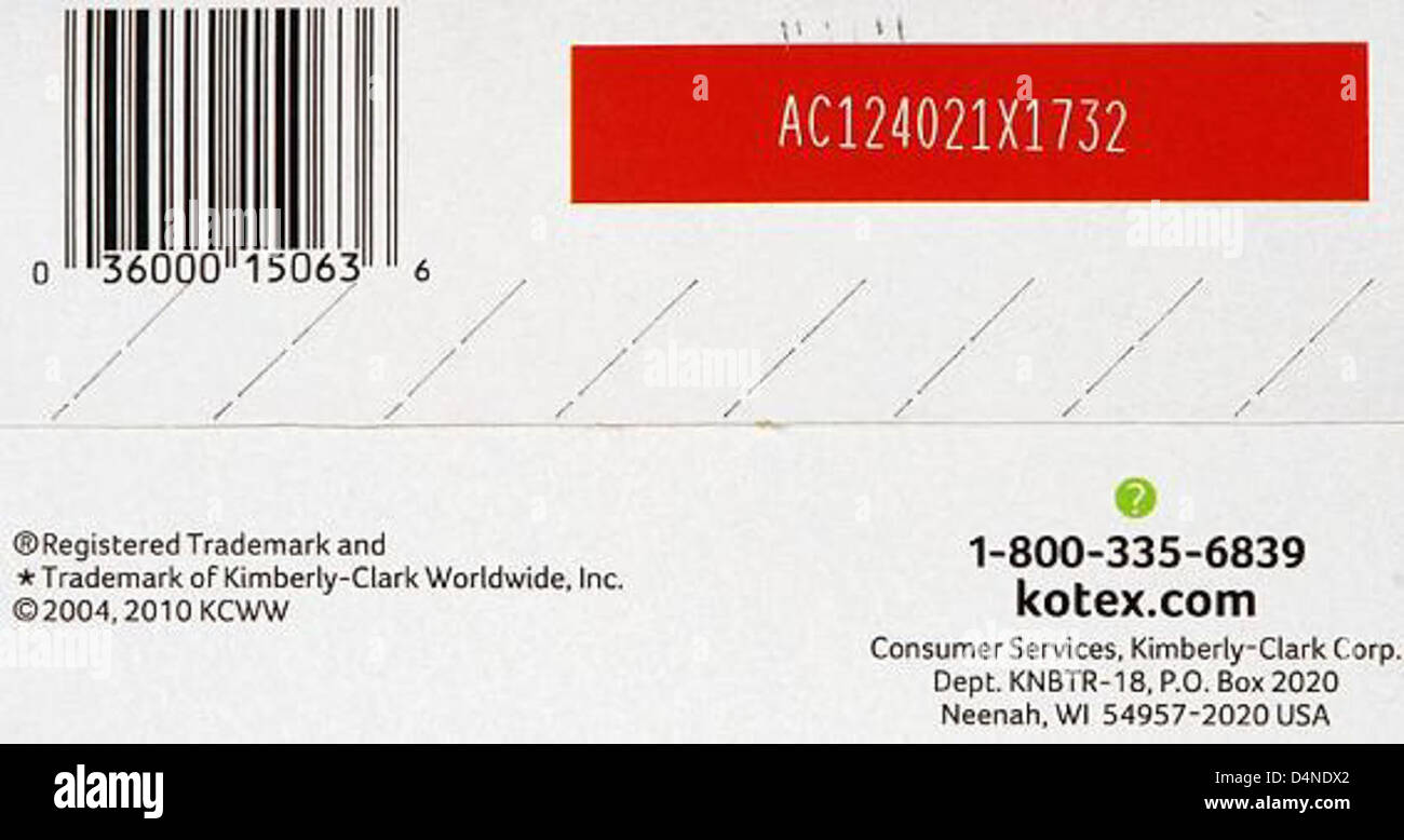 Kimberly-Clark has recalled Kotex tampons due to contamination with Enterobacter sakazakii, which can pose serious health risks. Consumers should return affected products to the store for a refund. Stock Photo