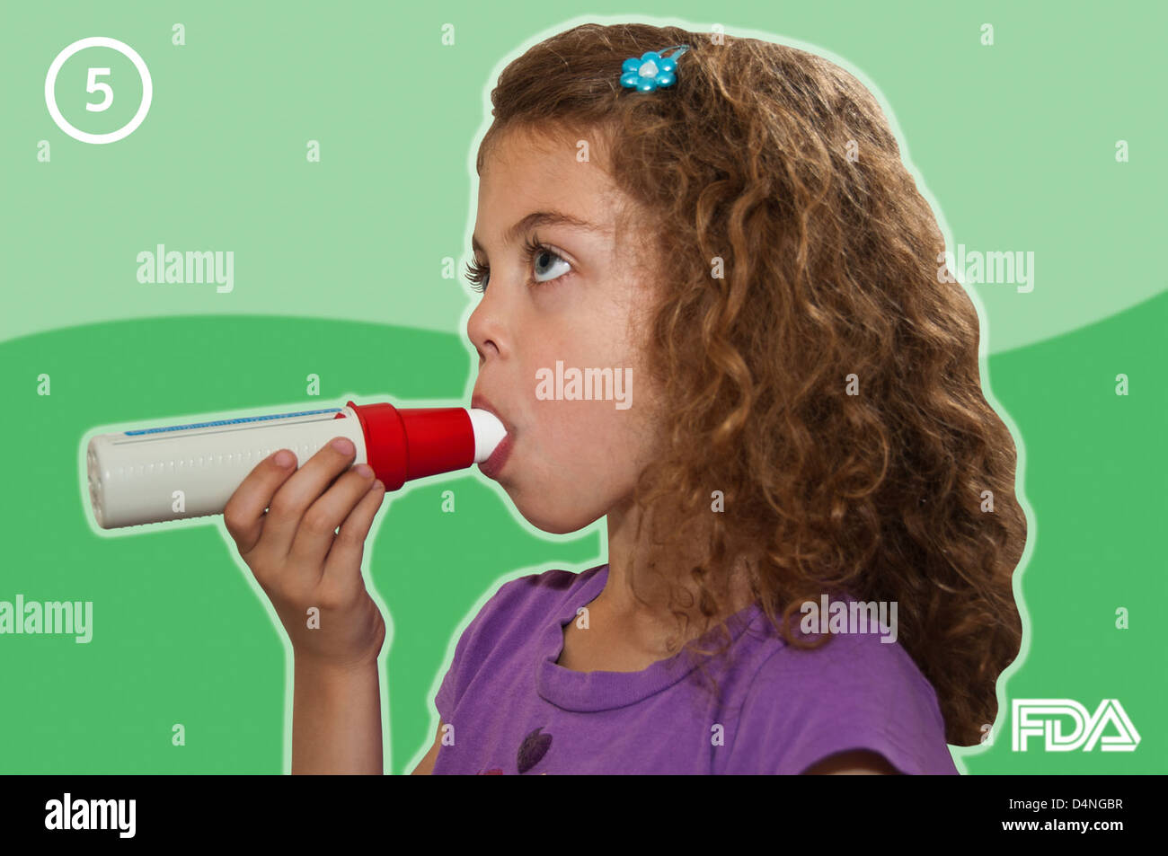 Treating Kids with Asthma (5) Stock Photo
