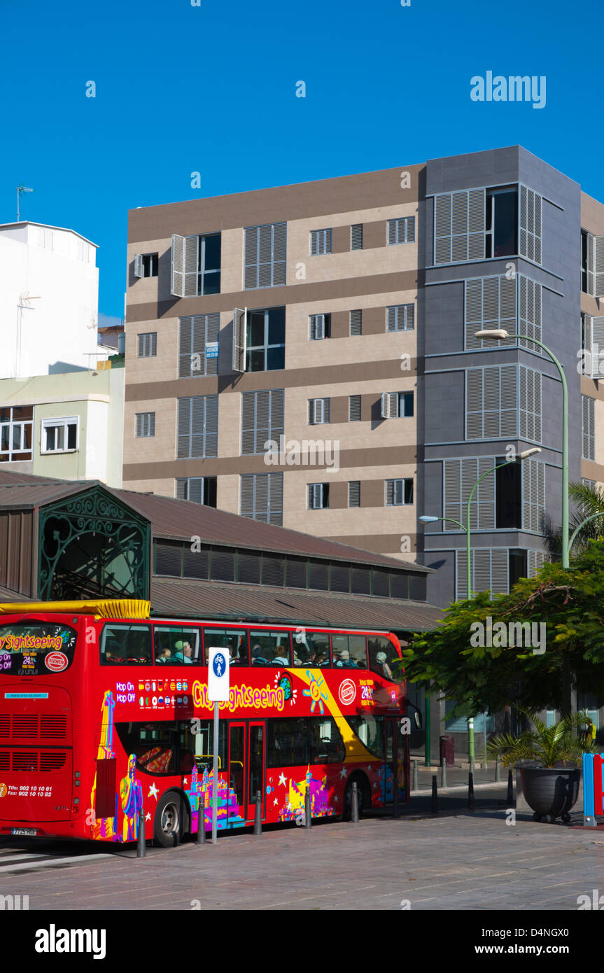 Sightseeing tour bus Santa Catalina district Las Palmas city Gran Canaria  island the Canary Islands Spain Europe Stock Photo - Alamy