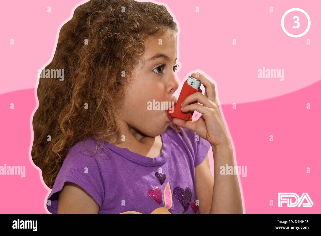 Treating Kids with Asthma (3) Stock Photo