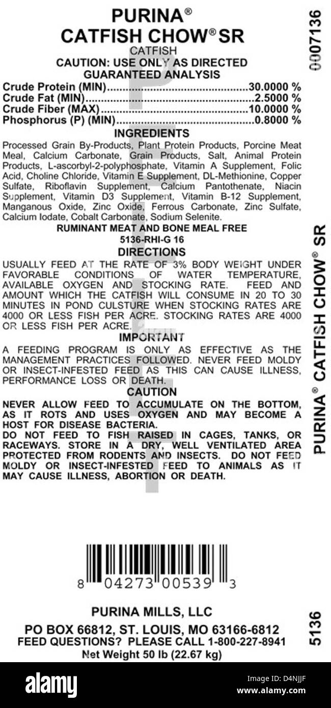 RECALLED Feed Products Stock Photo Alamy