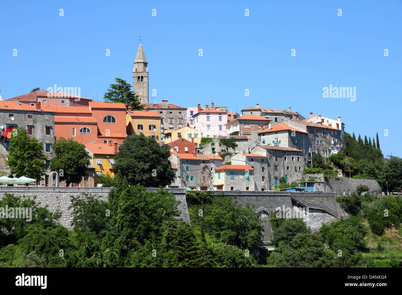 Croatia - Labin on Istria peninsula. Typical Croatian old town. Stock Photo