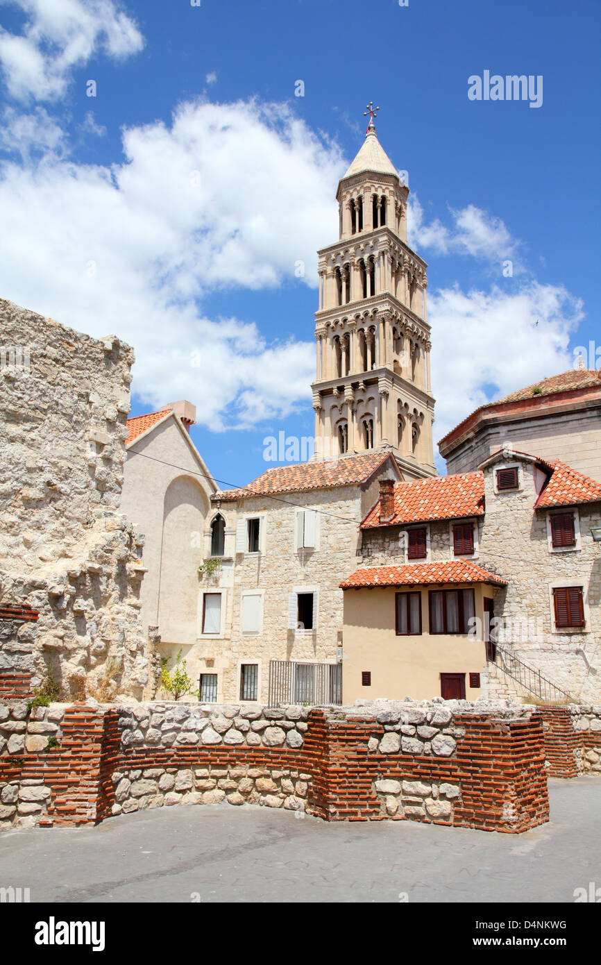 Croatia - Split in Dalmatia. Diocletian's Palace - famous UNESCO World ...