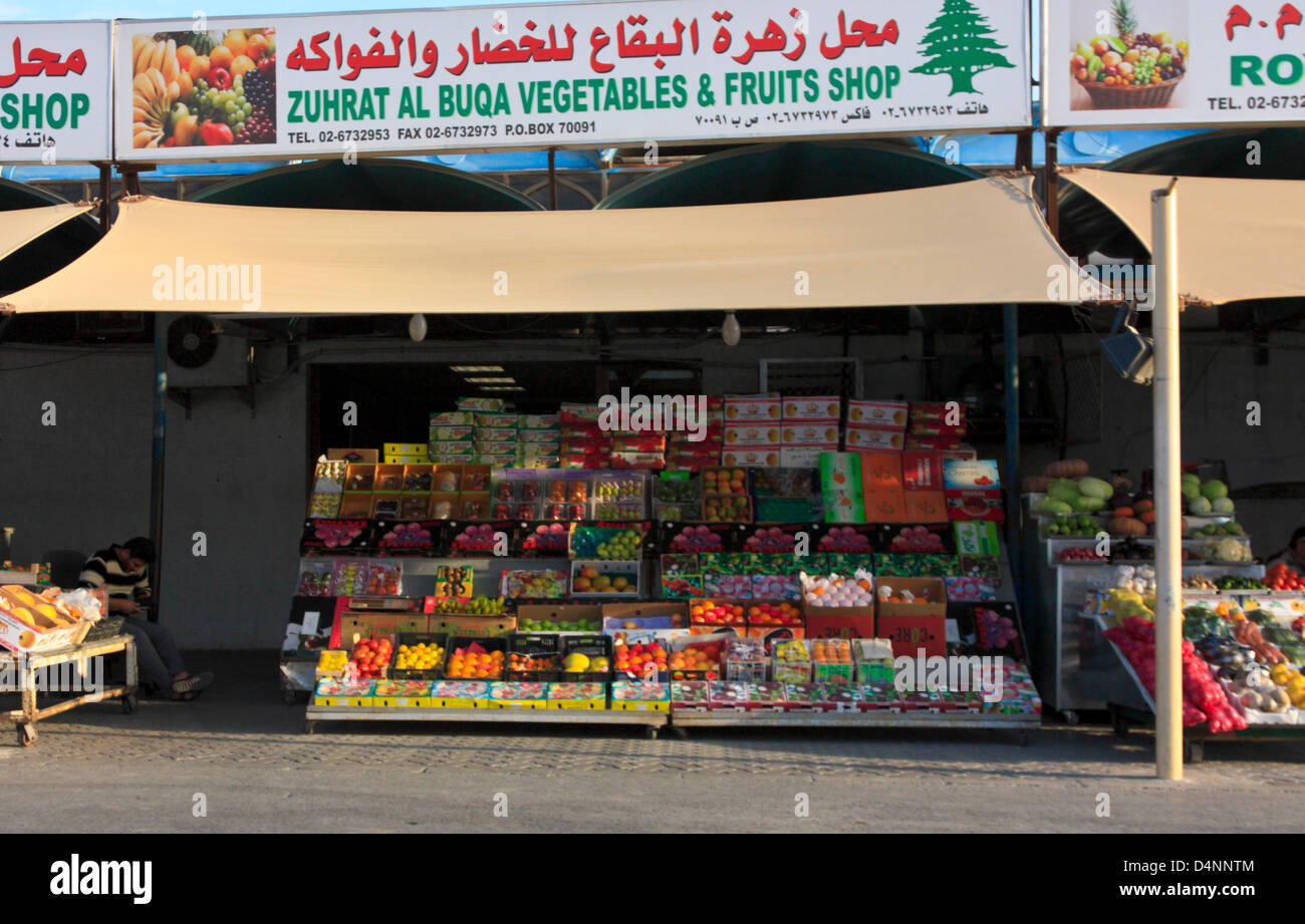 Shop on the Fruit and Vegetables Market in Abu Dhabi, United Arab
