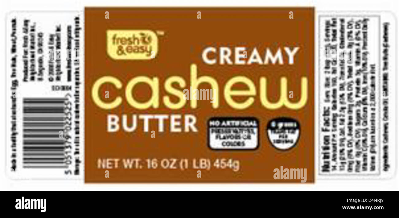 RECALLED Nut butters Stock Photo Alamy