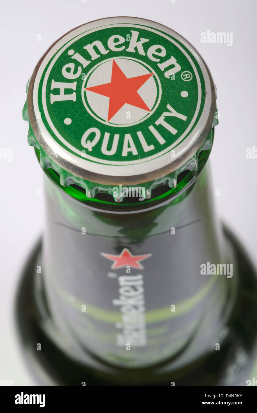 Heineken beer bottle Stock Photo