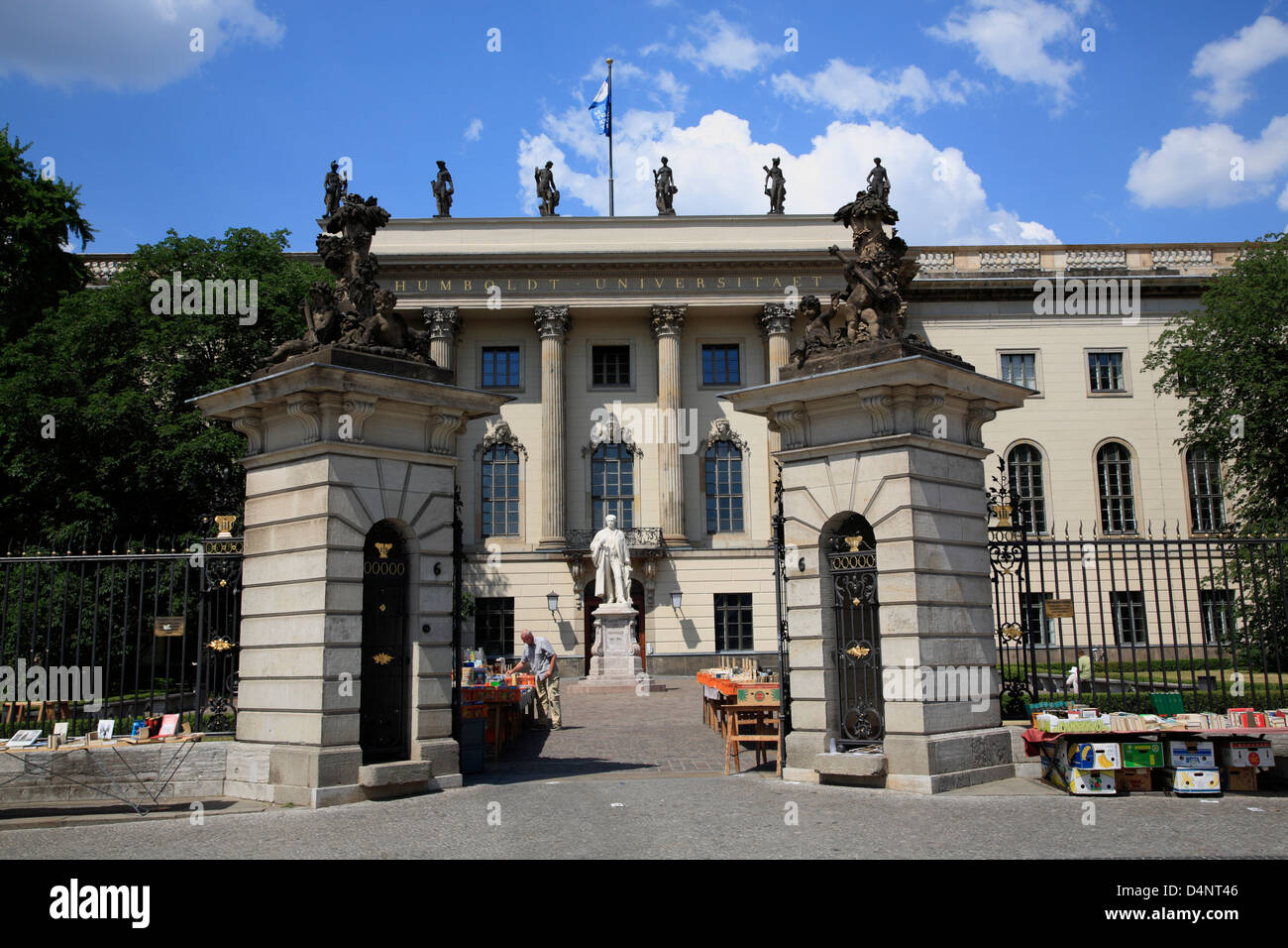 Humboldt University, entrance gate, Unter den Linden, Berlin, Germany Stock Photo