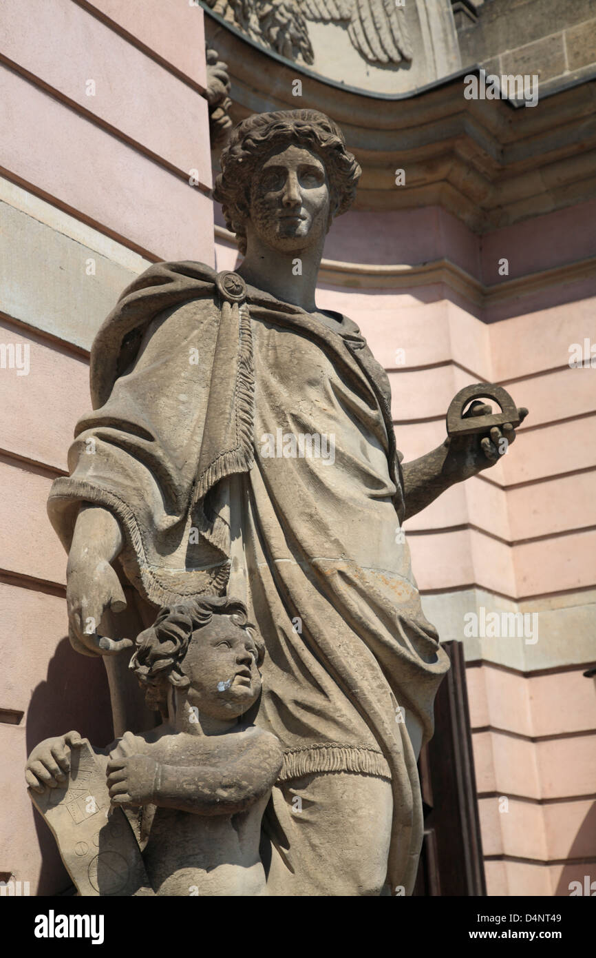 Deutsches Historisches Museum in  Zeughaus, Unter den Linden at Spree river, Statue, Berlin, Germany Stock Photo