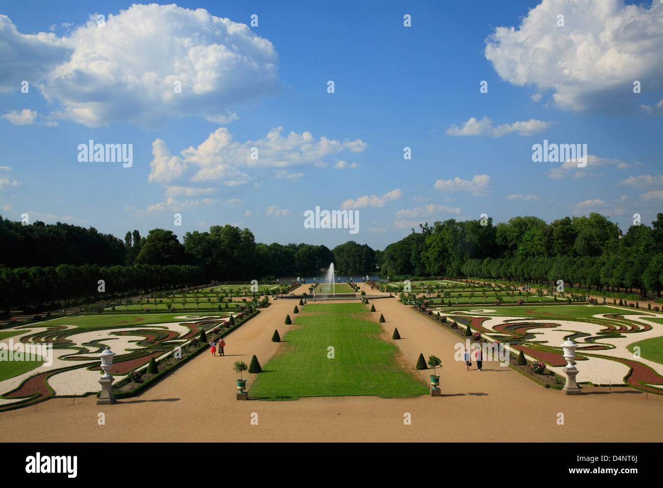 Garden at Charlottenburg Palace, Berlin, Germany Stock Photo