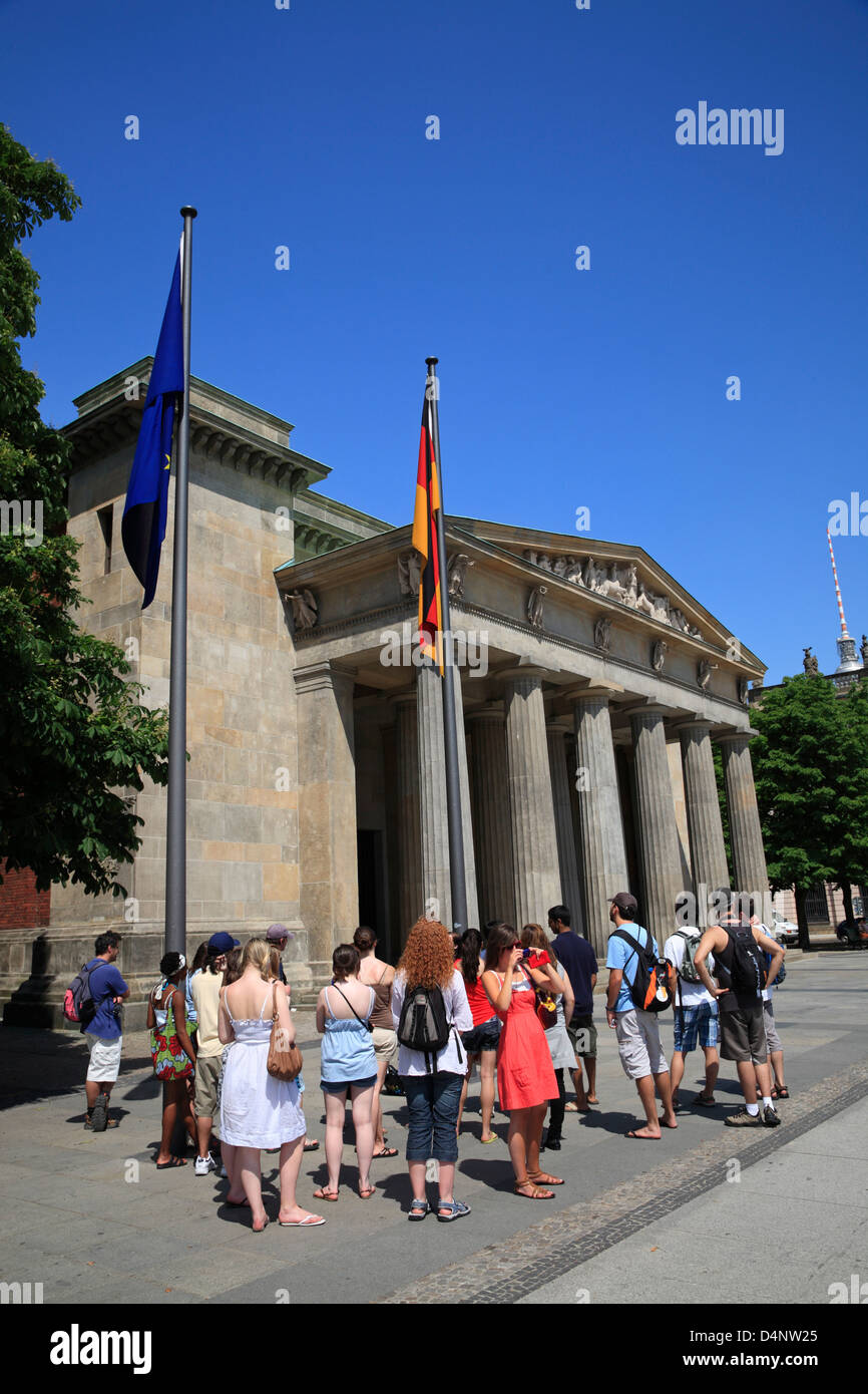 Neue Wache, Unter den Linden, visitor group, Berlin, Germany Stock Photo