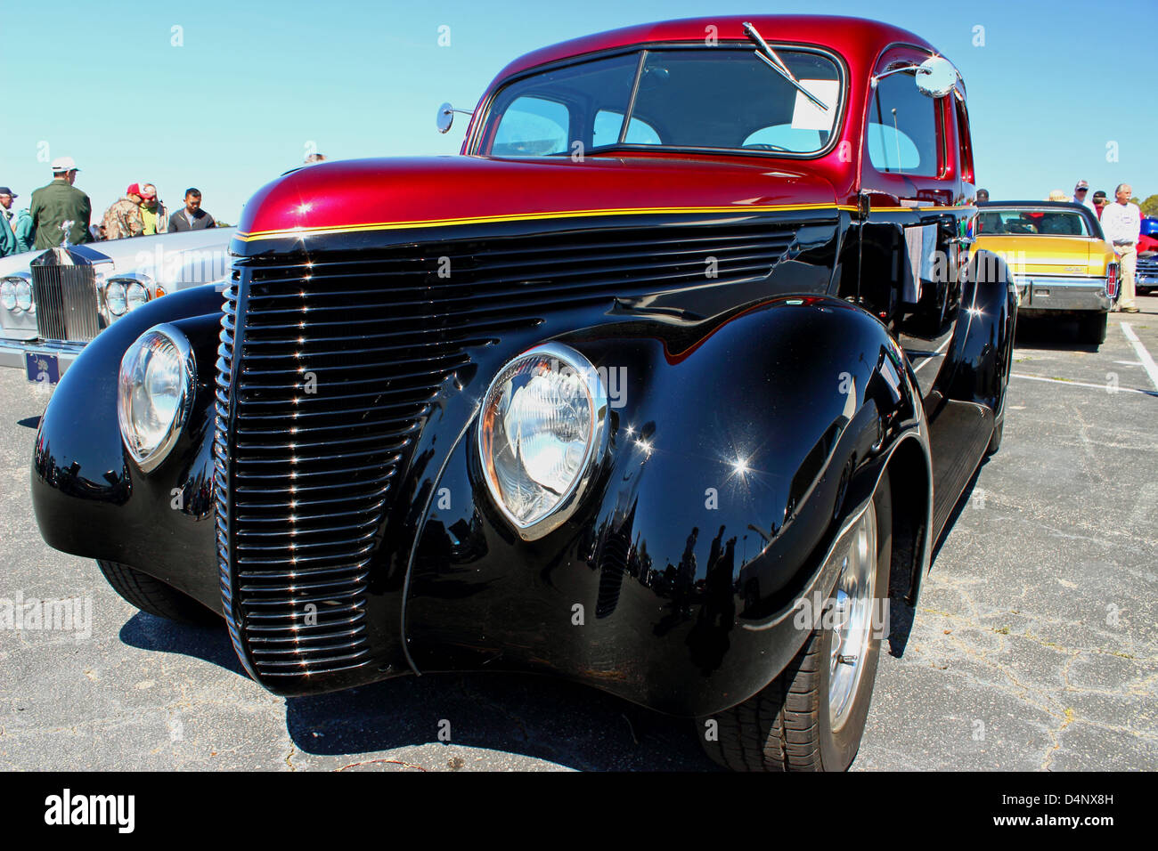 A two tone vintage street rod at the Run to the Sun car show in Myrtle Beach, SC USA on March 15th 2013 Stock Photo