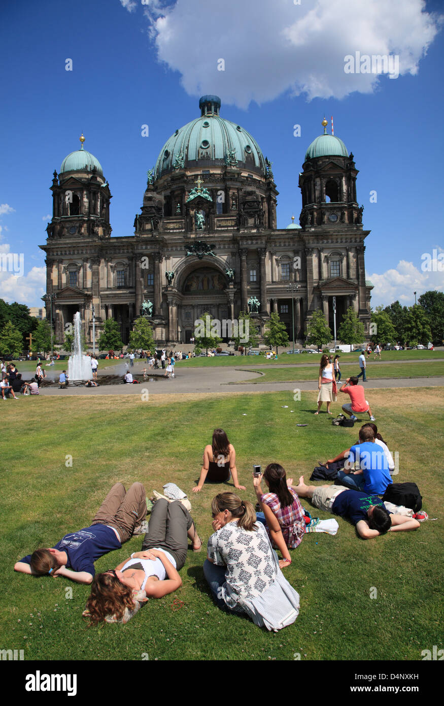 Berlin Dom, Berlin Cathedral,  with Lustgarten, Berlin, Germany Stock Photo