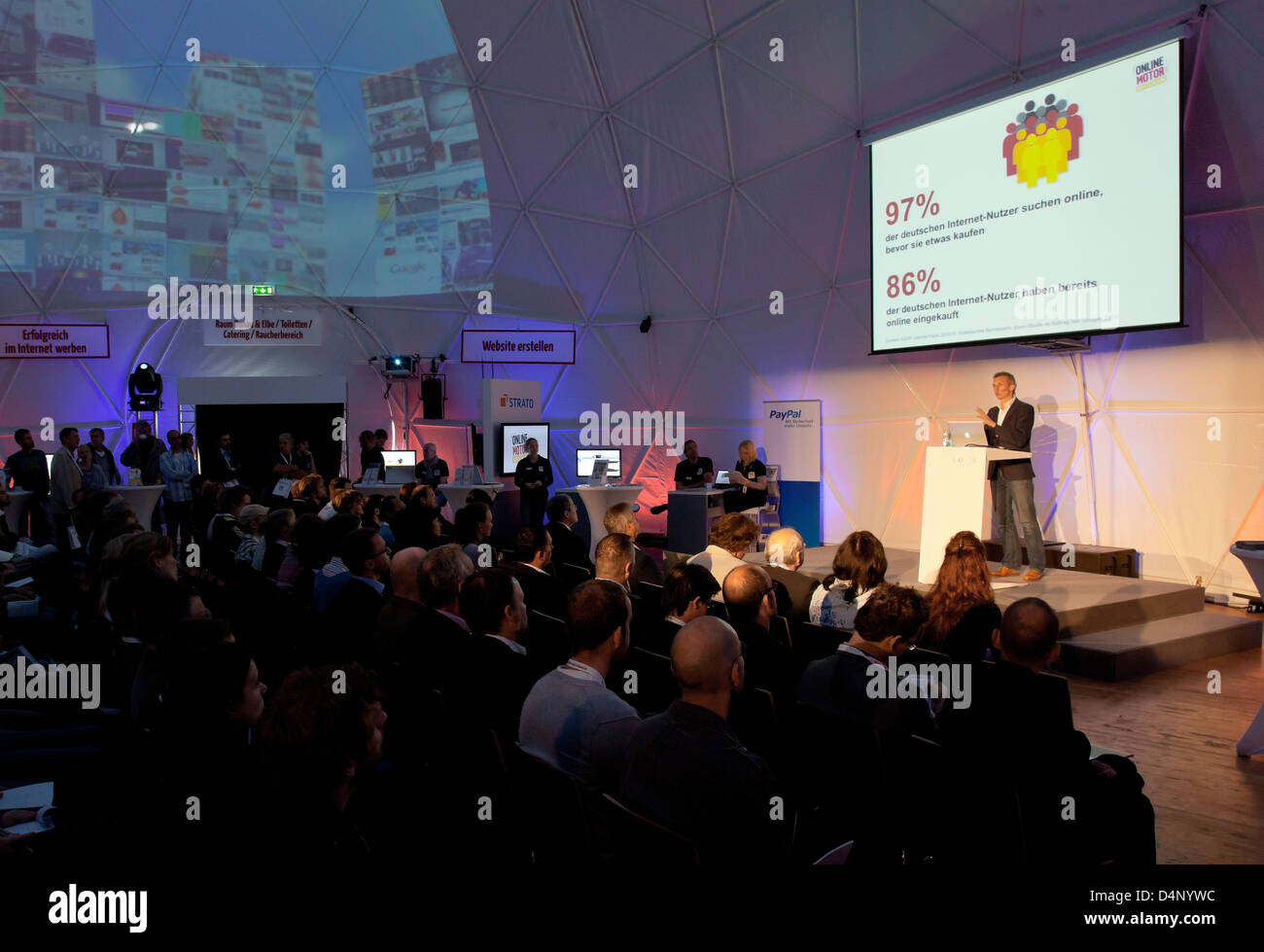 Berlin, Germany, initiated by Google event online engine Germany Stock Photo