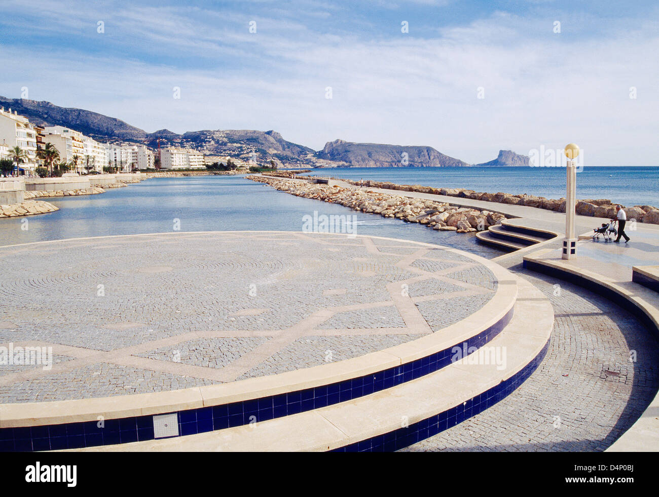 Promenade. Altea, Alicante province, Comunidad Valenciana, Spain. Stock Photo