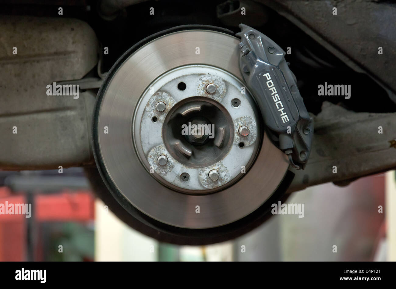 Berlin, Germany, with disc brake pads of Porsche Stock Photo Alamy
