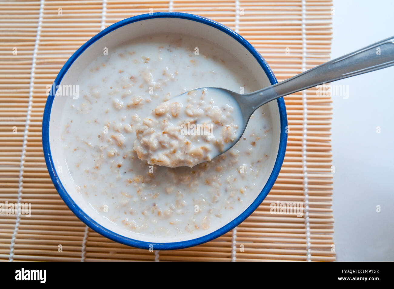 Porridge, close view. Stock Photo