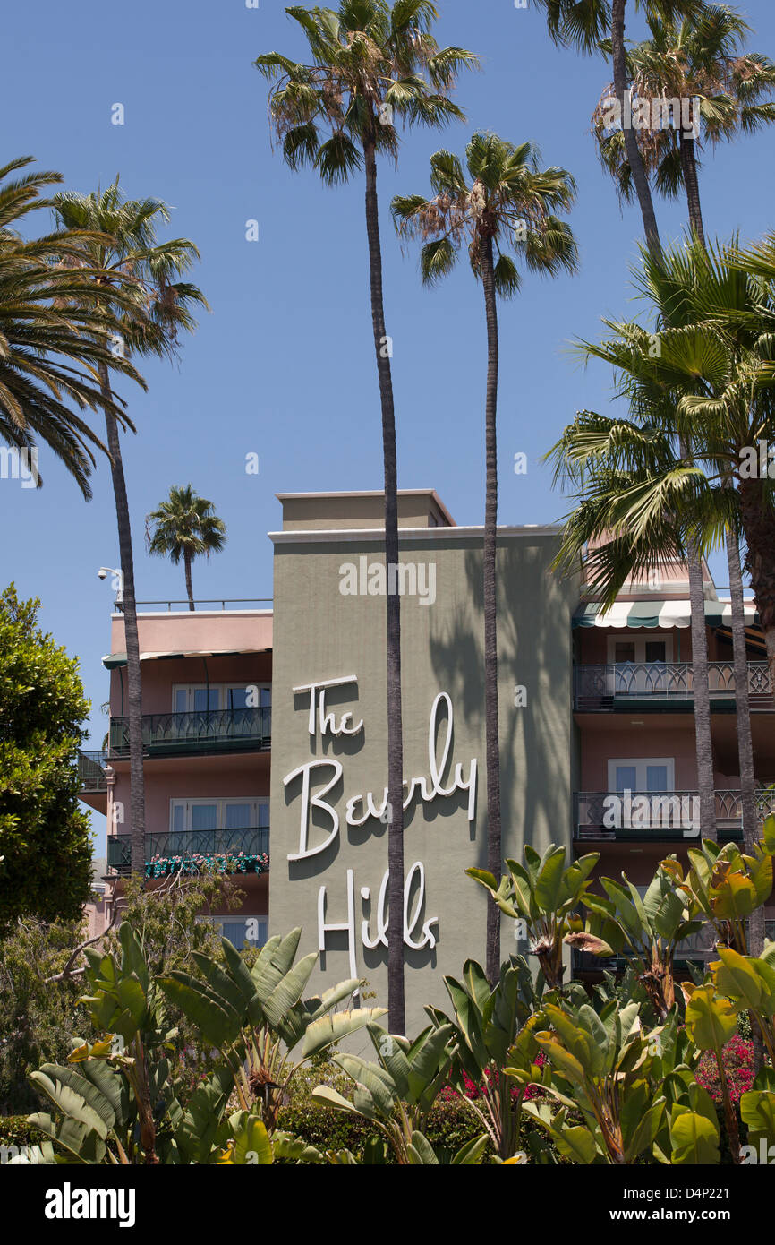 The Beverly Hills hotel in LA, USA Stock Photo