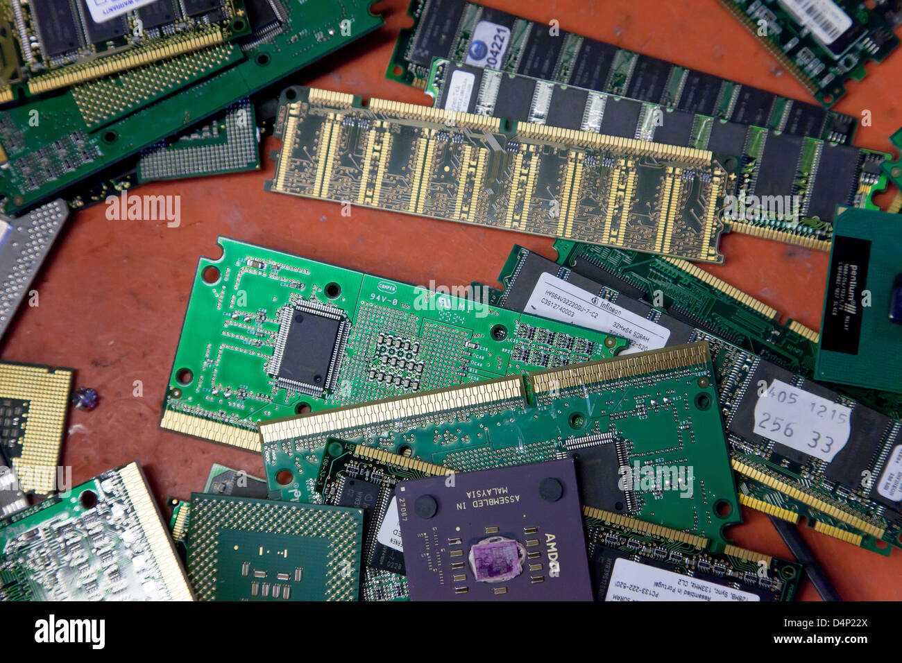 Berlin, Germany, CPUs, and memory chips in the BRAL Stock Photo