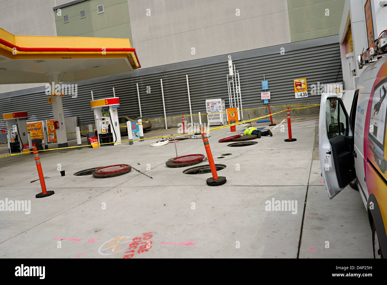 Gas station forecourt hires stock photography and images Alamy