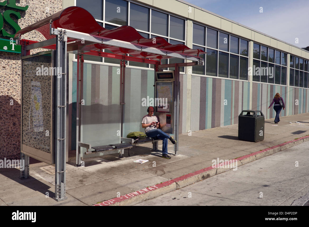 haight street bus stop san francisco Stock Photo Alamy