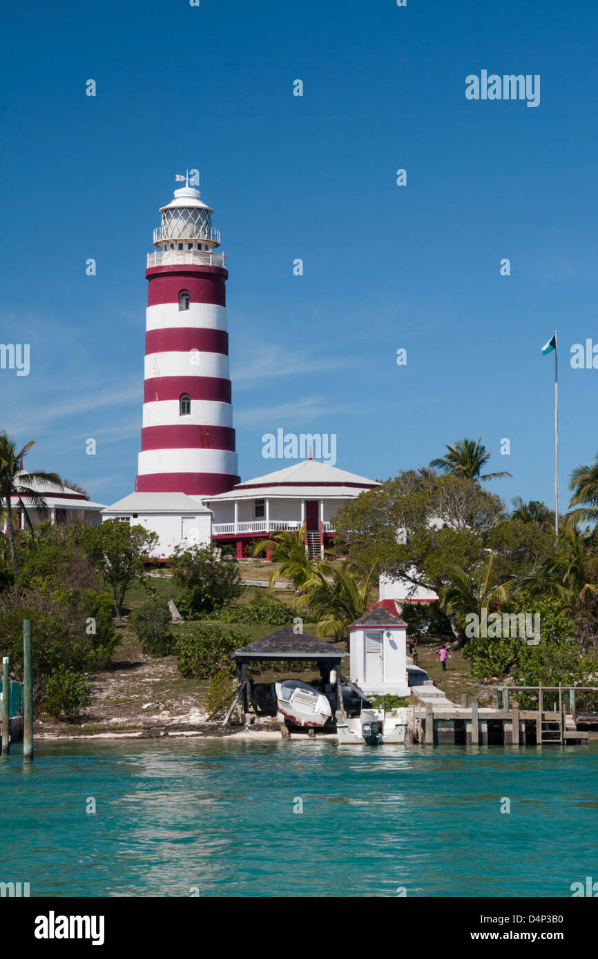 Hope Town lighthouse at Elbow Cay, Abaco, Bahamas Stock Photo Alamy