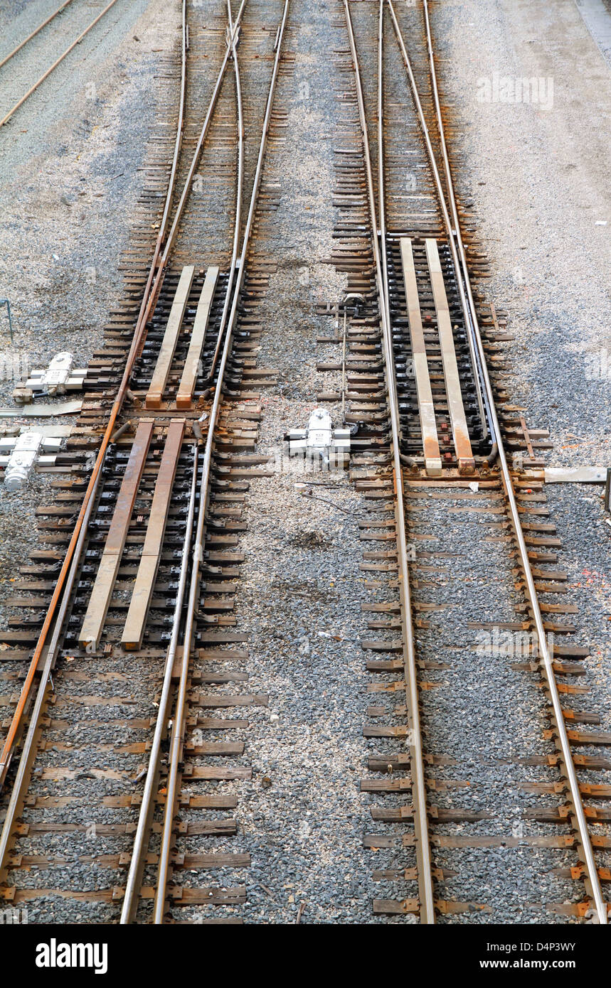 Parallel rail tracks hi res stock photography and images Alamy