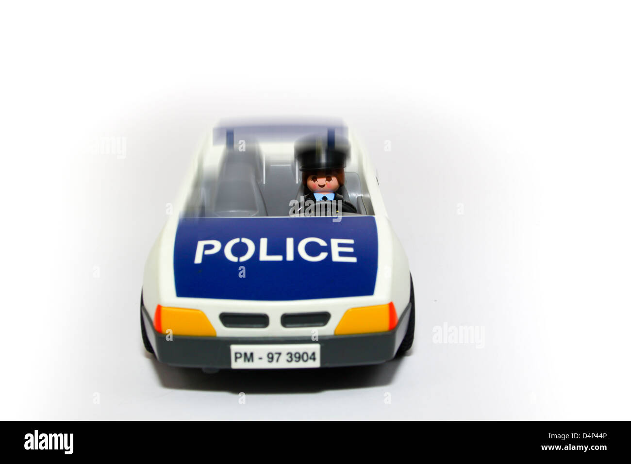Plastic toy police car emergency concept service Stock Photo Alamy