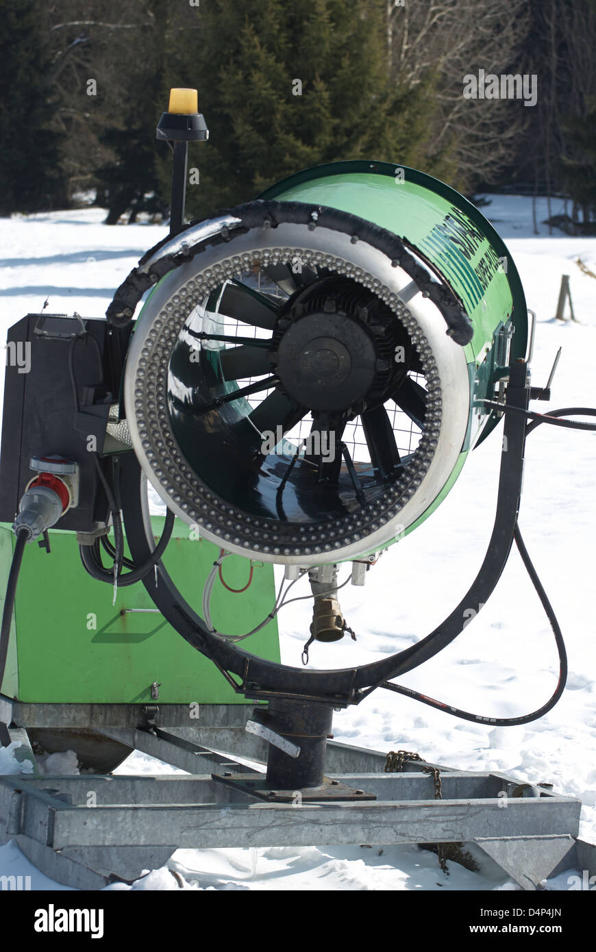Snowmaking Guns, snow gun, winter season mountain Stock Photo Alamy