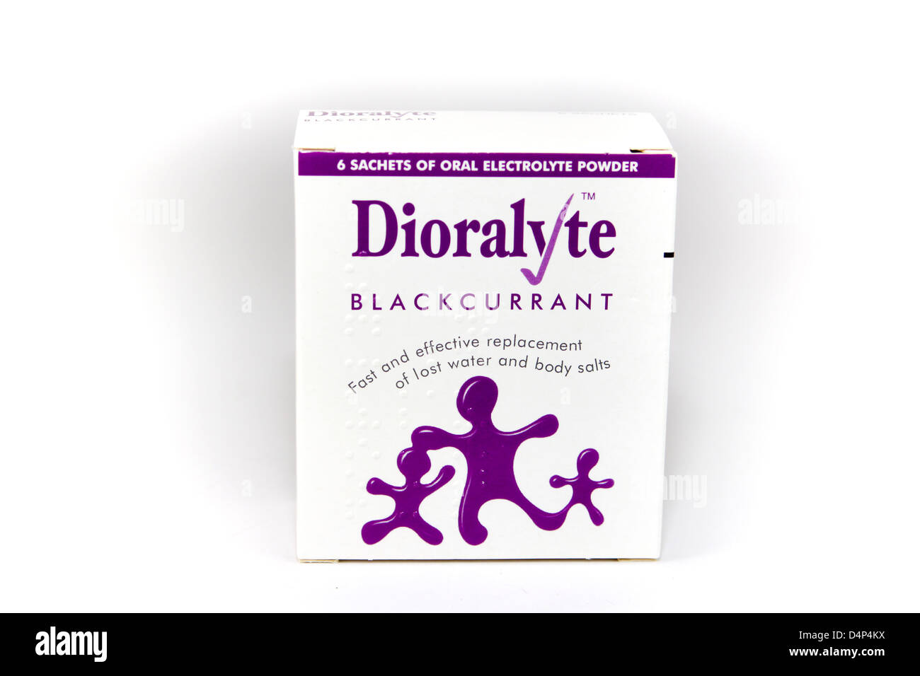 Pack of Dioralyte re-hydration treatment sachets Stock Photo