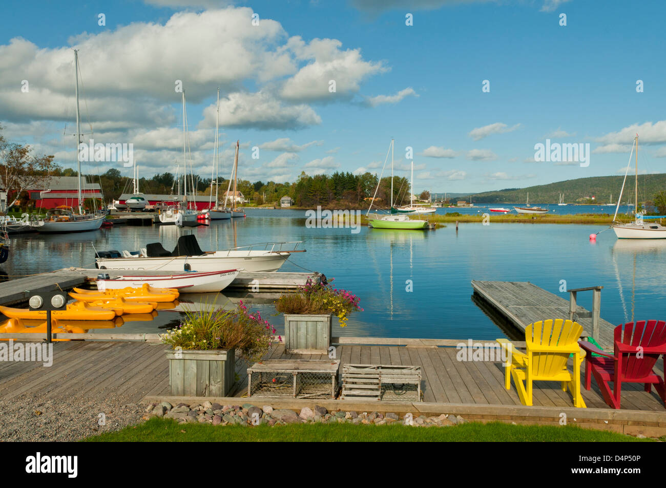 Harbour at Baddeck, Nova Scotia, Canada Stock Photo