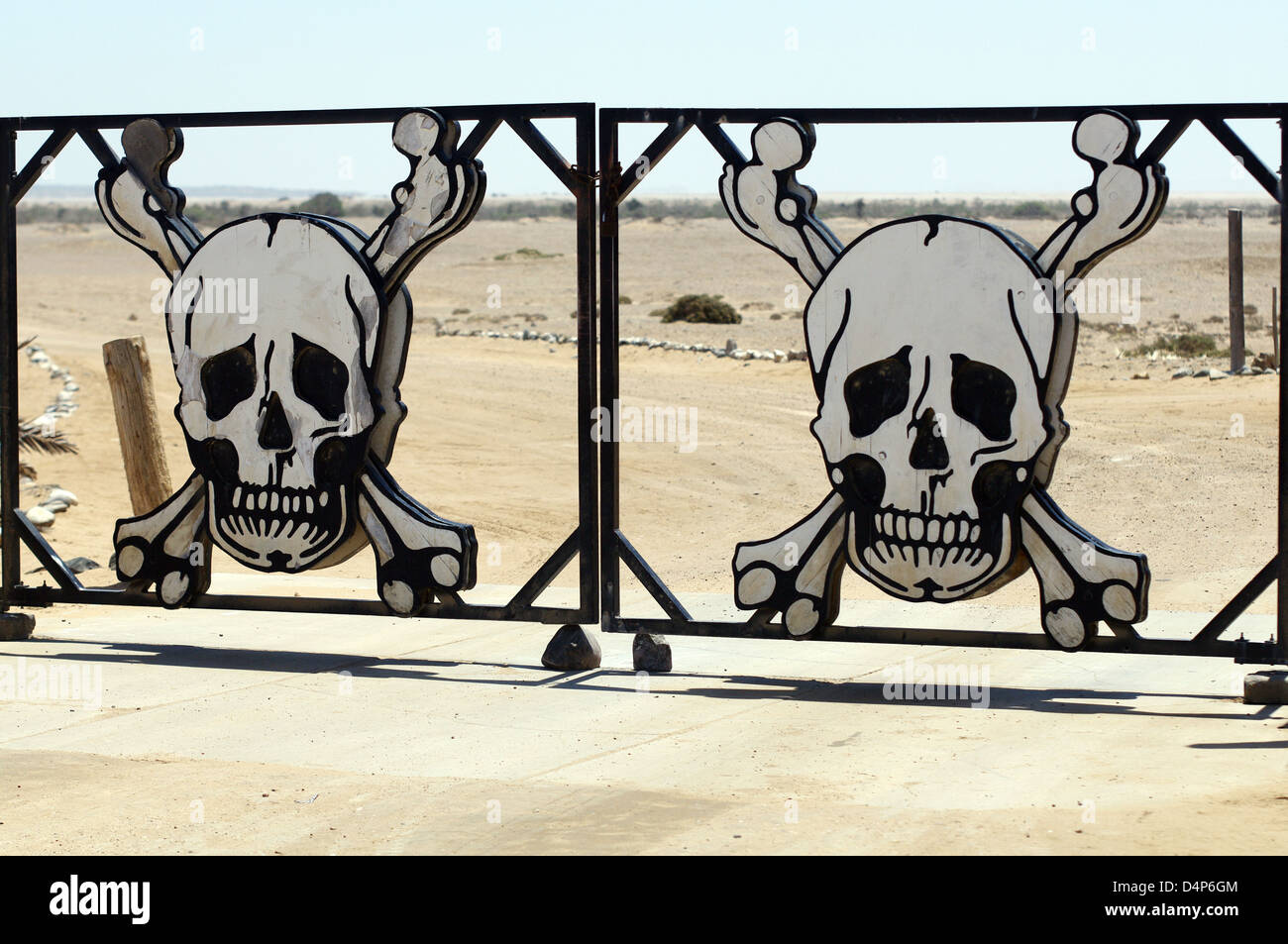 Skeleton Coast Park gate Stock Photo